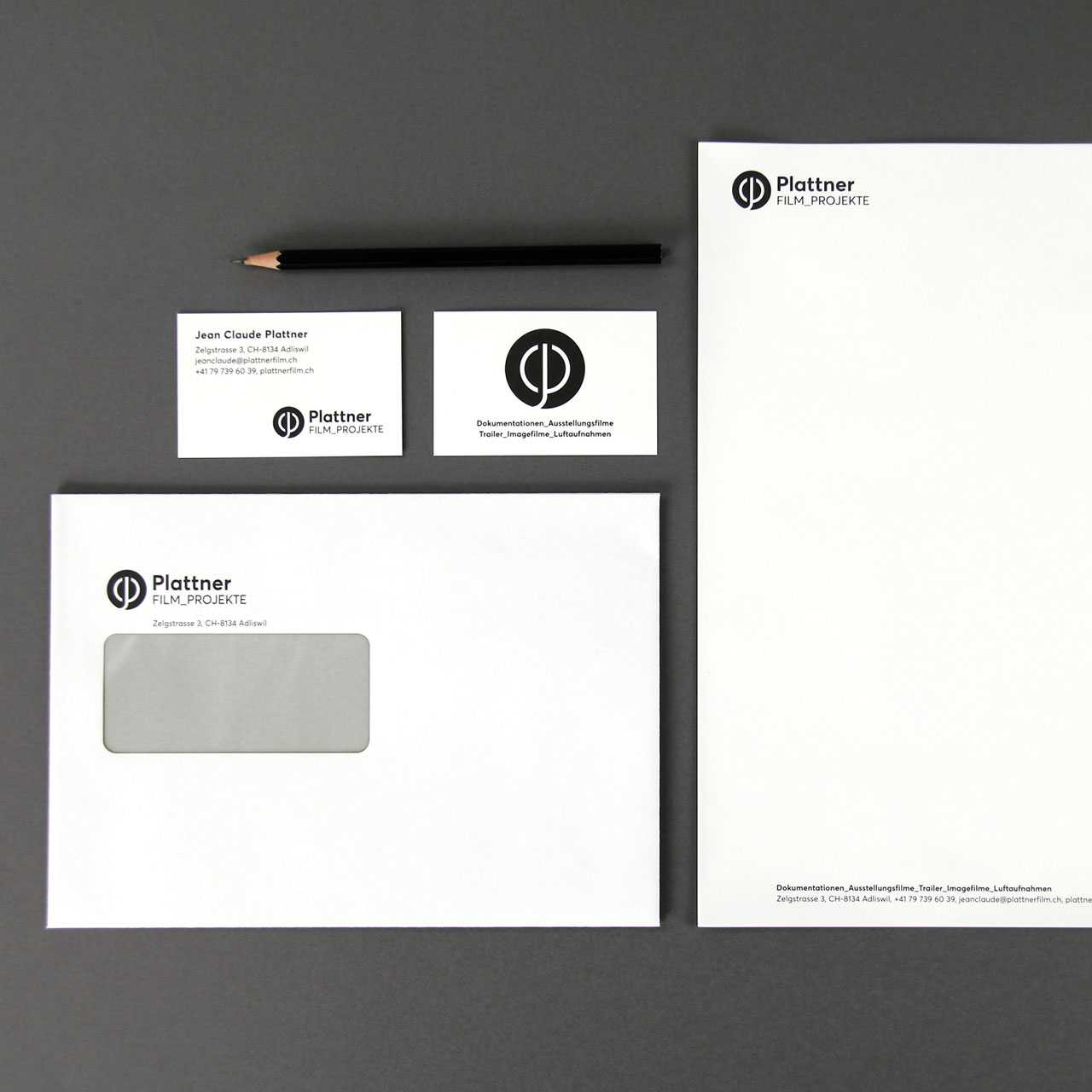 plattnerfilm.ch: Corporate Design, Briefschaften